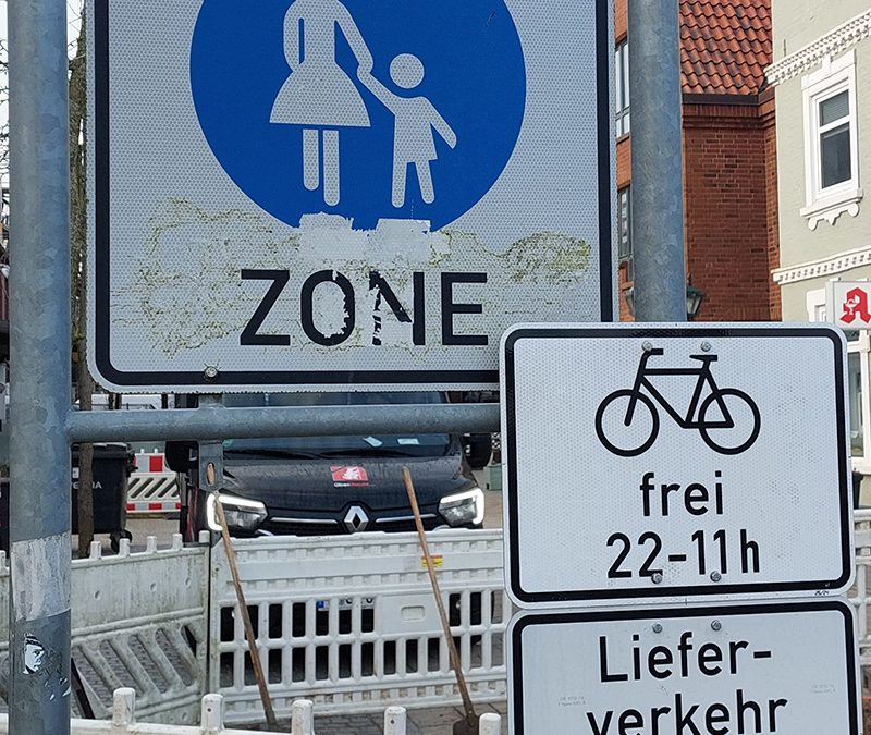 Radfahrverbot in der Wyker Fußgängerzone