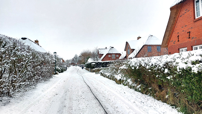 Schneechaos auf Föhr
